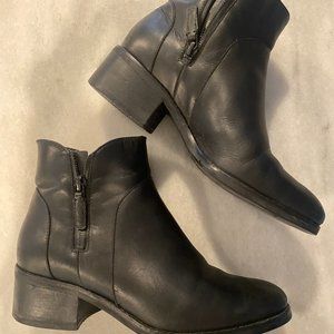 Cole Haan Leather Waterproof Black Booties US Womens 6.5